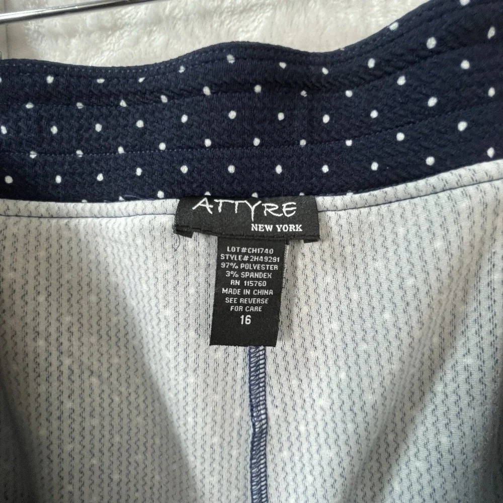 Attyre New York Womens Skort Sz 16 Navy Drawstring Waist‎ Stretchy Pockets